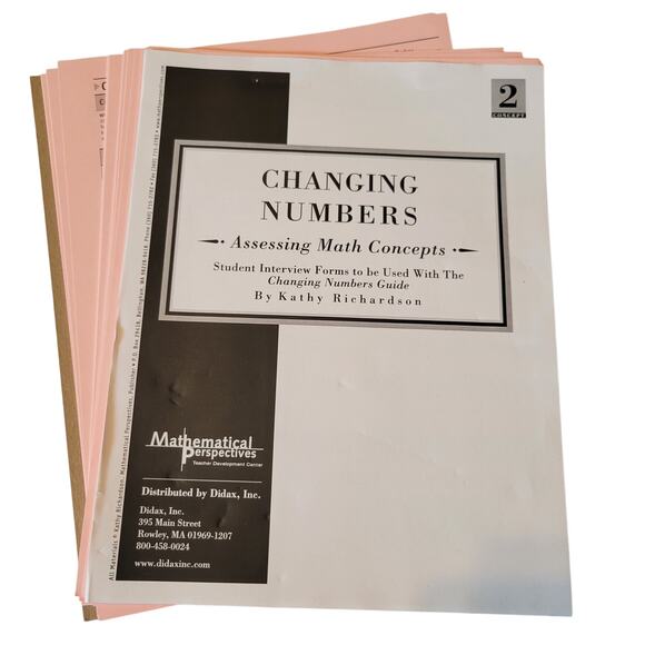Changing Numbers Book 2 Kathy Richardson 45 Student Forms Assessing Math Concept - Picture 14 of 14